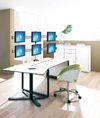 Table/desk stand for 6 monitors Reflecta PLANO Desk 23-1010S, 13"-23 ", 75x75, 100x100, 8kg/bracket. 