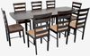 купить Комплект стол и стулья Evelin di Costacurta стол HV-27V Chocolate + 8 стульев Gloria Chocolate/Ekea12 (Dark Brown) в Кишинёве 