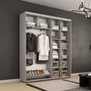 купить Шкаф Mobildor-Lux Compact uși glisante PAL fără ornament (220x45x230H cm) Grey в Кишинёве 