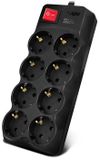 купить Фильтр электрический Sven SF-08-16, 8 Sockets, 1.8m, Black в Кишинёве 