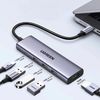 купить USB Hub Ugreen 15596 HUB 5in1 Type-C to 3*USB 3.2 + HDMI 2.0 + SD card reader + TF card reader + USB Type-C PD 100W | CM511, Gray в Кишинёве 
