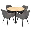 cumpără Set masă și scaune Evelin di Costacurta стол DT-402-2B + 4 стула YTC-090B Dark grey în Chișinău 