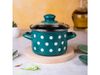 cumpără Cratiță Metalac 57046 Cratita emailata Green Dots 16cm, 2.0L, capac din sticla în Chișinău 
