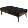 купить Журнальный столик Trendy Valensiya Nuc, Negru, Marmura (GTR000603) в Кишинёве 