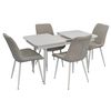 cumpără Set masă și scaune Evelin di Costacurta стол DT-431-1R Wh + 4 стула YTC-055Wh Light grey în Chișinău 