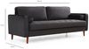 cumpără Canapea Trendy Roma Negru, 90x70x215cm (3 locuri) în Chișinău 