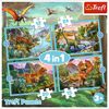 cumpără Puzzle Trefl 34609 Puzzles - 4in1 - Unique dinosaurs în Chișinău 