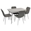 купить Комплект стол и стулья Evelin di Costacurta стол DT-431-1R Wh + 4 стула YTC-080Wh Light grey в Кишинёве 