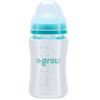 купить Поильник U-Grow UG0-05BS180 Biberon din sticlă, 180 ml, cu 2 tetine suplimentare в Кишинёве 