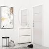 купить Полка для обуви Mobildor-Lux Leo Slim 100x16x86H cm White в Кишинёве 