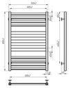 cumpără Uscător de prosoape Lianat 6232 NOVA 500x800 inox negru în Chișinău 