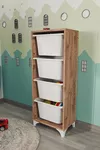 cumpără Etajeră Bofigo Стеллаж для хранения игрушек 12-04-02 Pine/White în Chișinău 