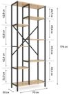 купить Cтеллаж складской Nex Home Raft metalic Loft Cascade 1780x700x300mm, 7 nivele, PAL, Anthracite/Oak Artisan в Кишинёве 
