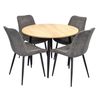 cumpără Set masă și scaune Evelin di Costacurta стол DT-402-2B + 4 стула YTC-055B Dark grey în Chișinău 