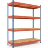 купить Cтеллаж складской Nex Home Raft metalic Titan 1800x1600x500mm, 4 nivele PAL, Blue/Orange в Кишинёве 