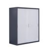купить Металлический шкаф для хранения документов с 2 дверми и 4 полки, белый-серый 900x400x1850 мм в Кишинёве 