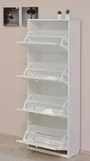 купить Полка для обуви Fabrik Home Тумба для обуви 4 дверцы / 800 белый ясень в Кишинёве 