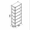 купить Стеллаж металлический с пластиковой плитой Moduline 900x505x2440 мм, 7 полок/PLB в Кишинёве 