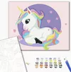 купить Картина по номерам BrushMe KBS0074FC 30x40 сm (fără cutie) Unicorn printre inimioare в Кишинёве 