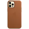 купить Чехол для смартфона Apple iPhone 12 Pro Max Leather Case with MagSafe Saddle Brown MHKL3 в Кишинёве 