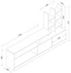 купить Тумба напольная для TV Trendy Dolunay Alb, 164x91x25cm (GTR000033) в Кишинёве 
