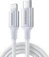 cumpără Cablu telefon mobil Ugreen 70523 Cable Type-C to Lightning MFI, 3A, 1M, Shell Braided, US304, Silver în Chișinău 