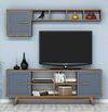cumpără Set mobilă living Trendy Ayla, Nuc, Albastru 160x56x35cm în Chișinău 