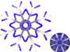 Фигура световая "Снежинка" 245LED 100cm, бел/синий цвет