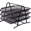 купить Лоток для документов miscellaneous LL209014 Set 3 tavite suprapozabile Luromax, metal, negru в Кишинёве 