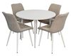 купить Комплект стол и стулья Evelin di Costacurta стол DT-402-5Wh + 4 стула YTC-055Wh Light grey в Кишинёве 