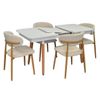 cumpără Set masă și scaune Evelin di Costacurta стол DT-432-1R Wo + 4 стула QT-284Wo Light beige în Chișinău 