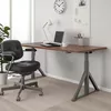 cumpără Masă de birou Ikea Idasen înălțime reglabilă 160x80 (Maro/Gri Inchis) în Chișinău 