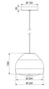 купить Освещение для помещений Falmec Sophie lamp D=220 mm WHITE в Кишинёве 