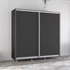 купить Шкаф Mobildor-Lux Арон с раздвижными дверями (200x60x210H см) Антрацит в Кишинёве 