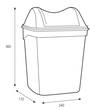 Coș gunoi cu capac rotabil 8 L