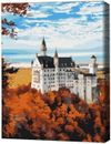 cumpără Tablou pe numere BrushMe BS52617FC 40х50cm (fără cutie) Vedere de toamnă asupra castelului Neuschwanstein în Chișinău 