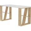 cumpără Masă de birou Trendy Miere, alb, stejar 140x75x60cm în Chișinău 