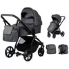 cumpără Сărucior pentru copii Tutis 2in1 MIO PLUS Leather 2/1 Dark Grey 021 (1232021) în Chișinău 