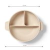 купить Посуда для кормления BabyOno 1661/03 Placa de silicon cu ventuza si capac (bej) в Кишинёве 