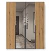 cumpără Dulap Fabrik Home Linia 1600 c зеркалами до пола, белый ясень/дуб эвок în Chișinău 