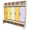 cumpără Dulap pentru instituții Tisam Шкаф детский 5-местный с фигурными дверями 1550х550х15600мм (32993) în Chișinău 