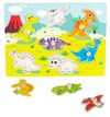 купить Головоломка Noriel INT4616 Bebe Wood Puzzle cu Dinozauri в Кишинёве 