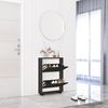 cumpără Raft pentru încălțăminte Mobildor-Lux Leo Slim 100x16x86H cm White/Anthracite în Chișinău 