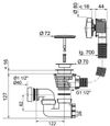 cumpără Sifon pentru cadă Wirquin Coloana cada preaplin automat Alb Mat 30724979 în Chișinău 