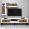 купить Тумба напольная для TV Trendy Samba, Alb 180x52x35cm в Кишинёве 