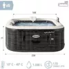 купить Бассейн с джакузи Intex 28452 Jacuzzi SPA gonflabil PureSpa Greystone Deluxe 239×239×71, 1098L, 6 persoane в Кишинёве 