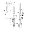 cumpără Bateria bucătărie kfa armatura Moza 316 L вытяжной Inox (129242) în Chișinău 