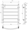 cumpără Uscător de prosoape Lianat 2405 Klasik 500x600 inox în Chișinău 