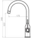 cumpără Bateria bucătărie Helika-AquaSanita 5023-111 VIDE Silica în Chișinău 