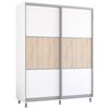купить Шкаф Mobildor-Lux Aron-S 1.0m-1.8m uși glisante din PAL orizontal (180x60x240H cm) Alb Brilliant в Кишинёве 